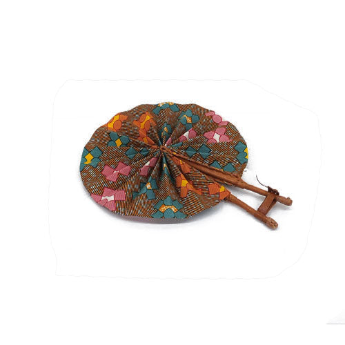 African Copper and Confetti Fan