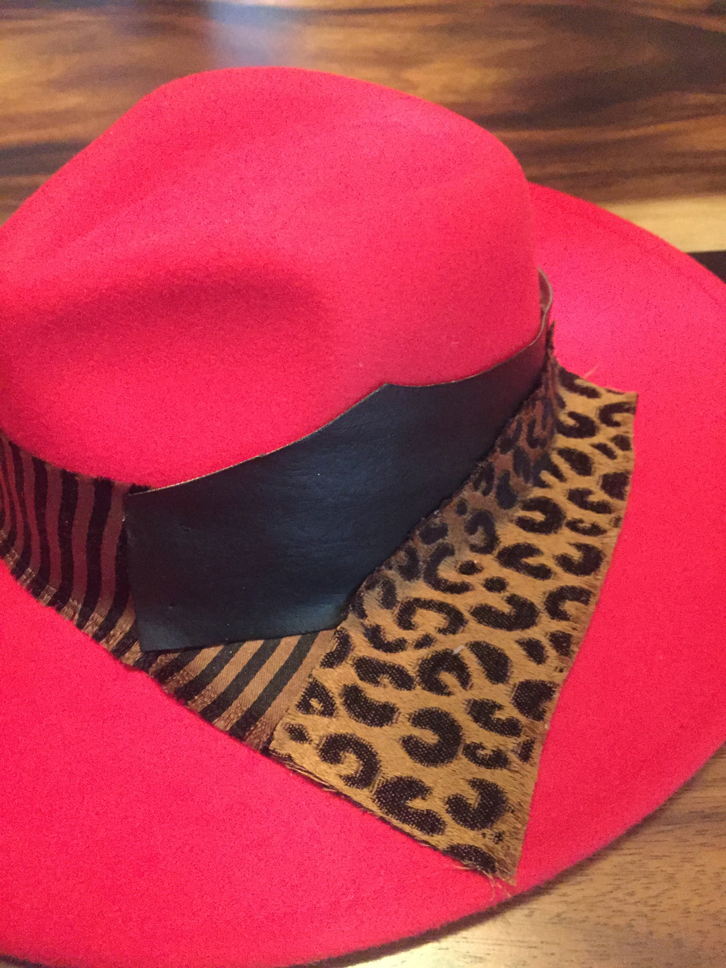 Crimson Leopard Hat